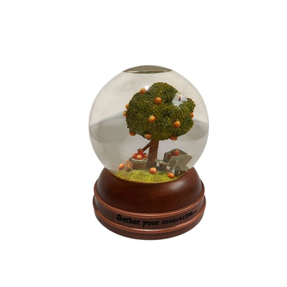 Marjolein Bastin Nature's Sketchbook Hallmark Fall Fruit Tree Glitter Snow Globe - Picture 13 of 14